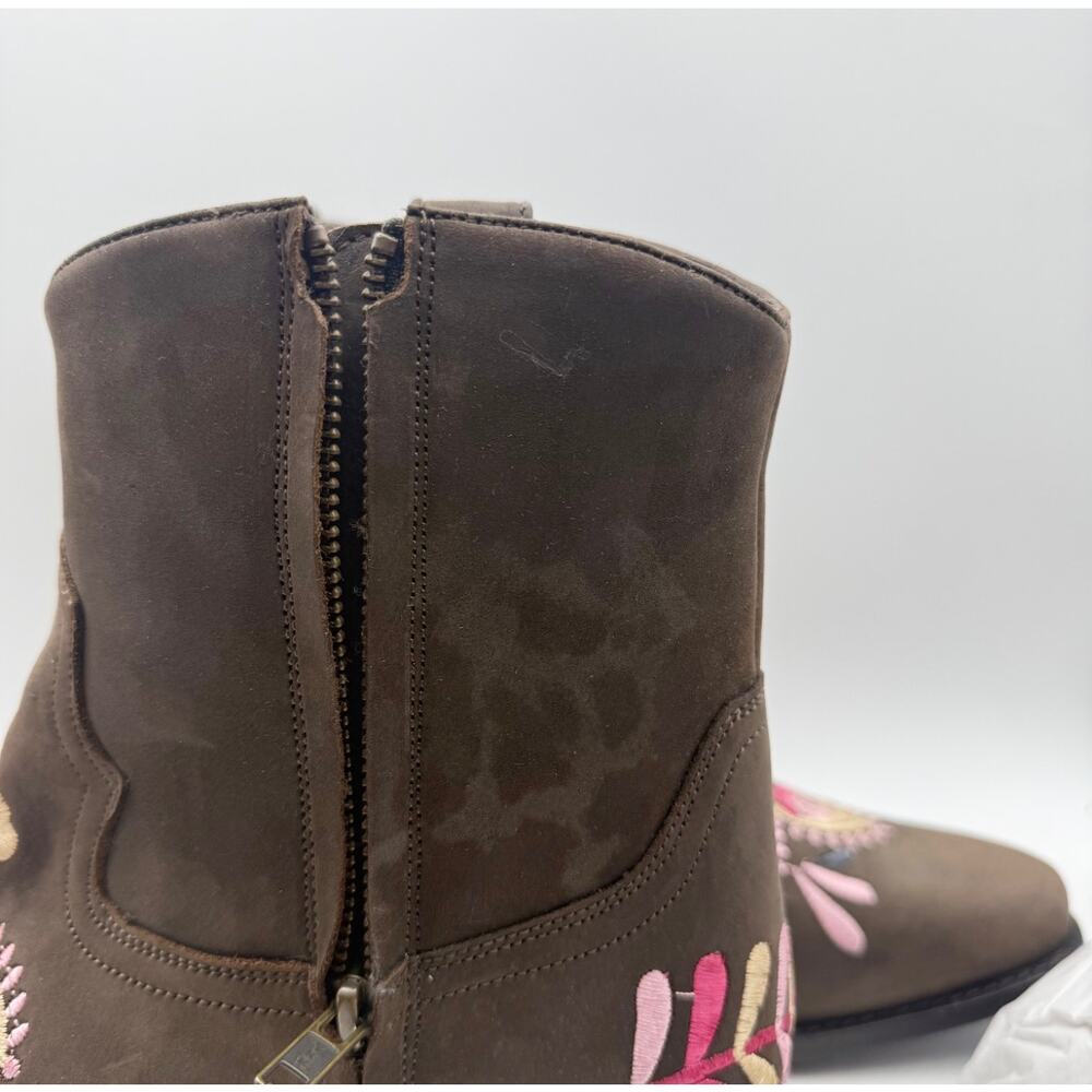 Diba True Women Cains Ville Western Bootie Size 11 M Brown Pink Leather NWOB - Picture 13 of 15